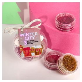 Набор волшебных блёсток для ногтей Winter City, 3 цвета Beauty fox