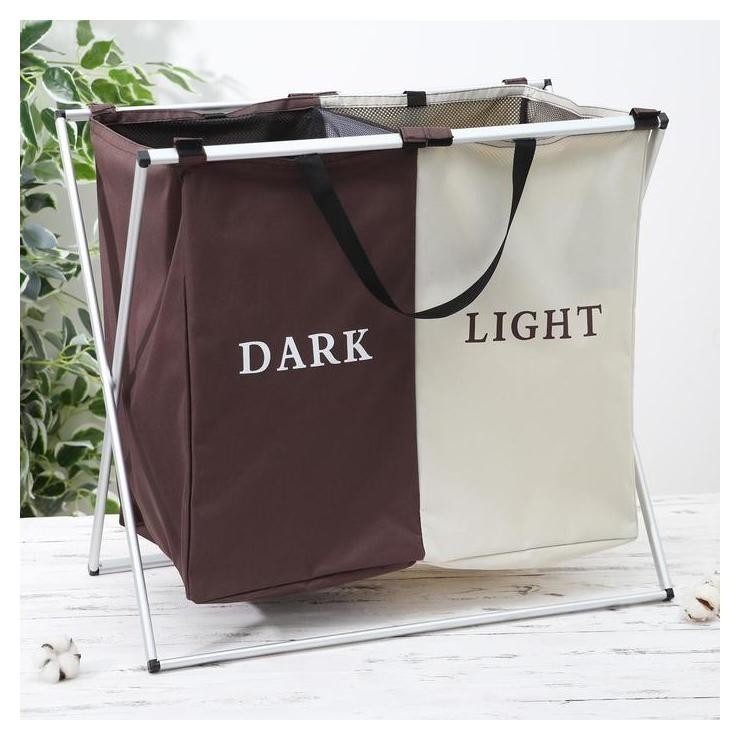 

Корзина для белья двойная Dark Or Light, Коричневый