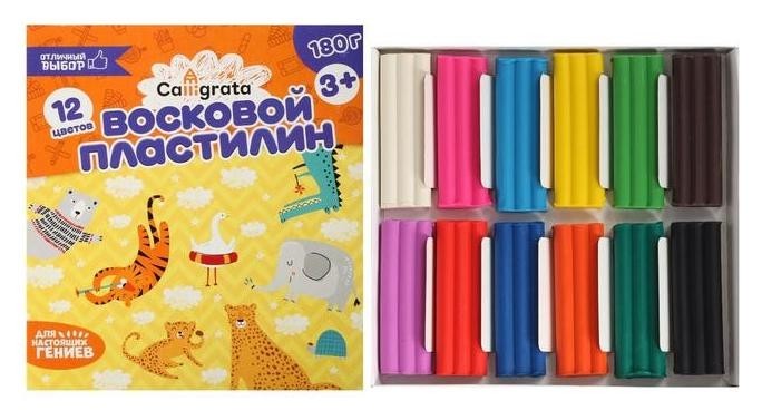 

Пластилин восковой 12цв 180г Calligrata