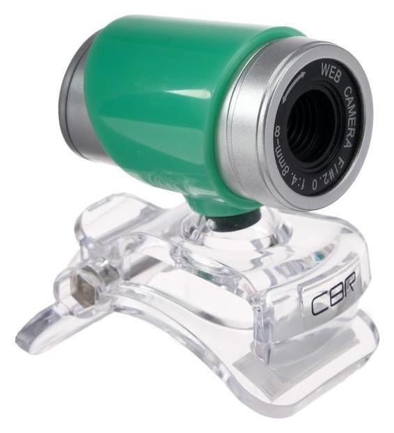 Веб-камера CBR CW 830m Green, 0.3 МП, 640х480, USB 2.0, микрофон, зеленая