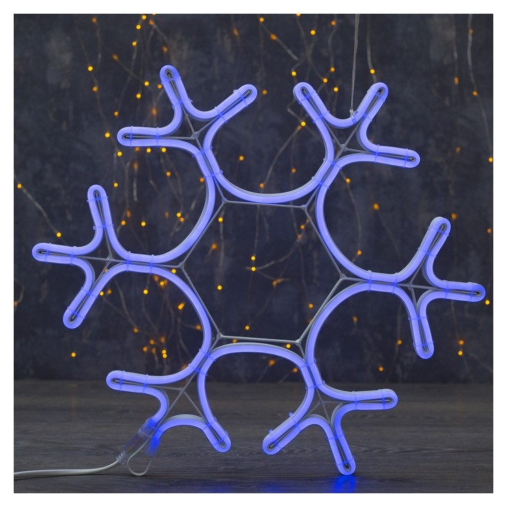 

Фигура из неона "Снежинка", 40х40 см, 360 Led, 220v, синий