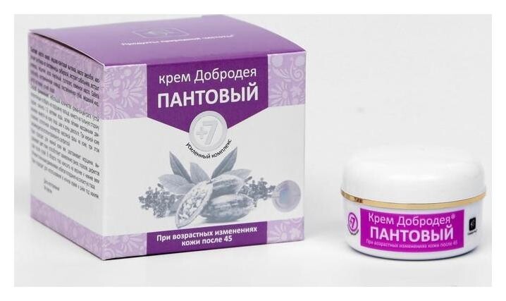 Крем для лица Добродея пантовый 7+ После 45  Сашель