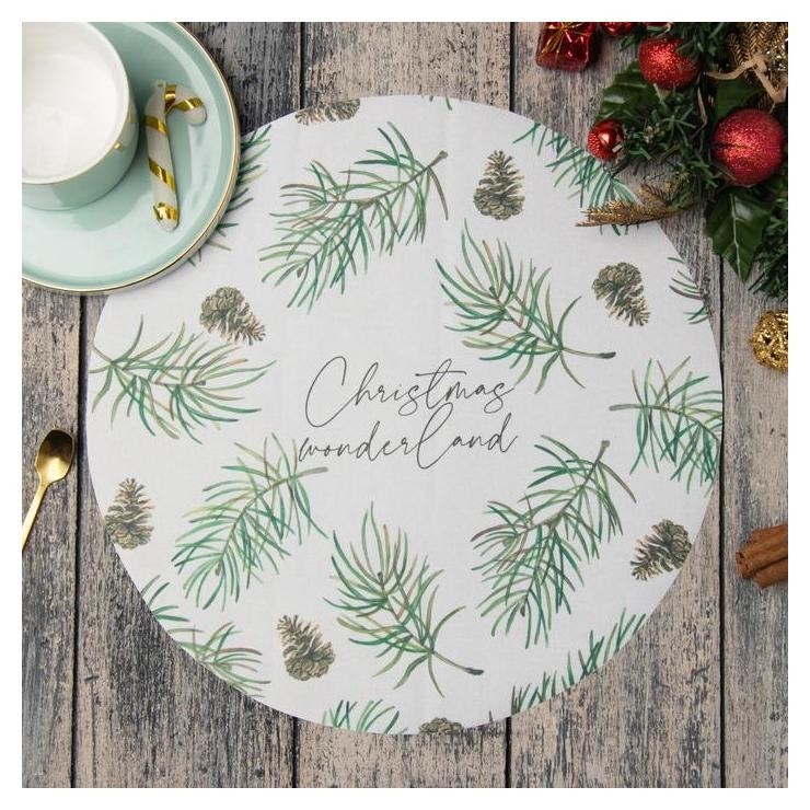 

Салфетки на стол "Сhristmas Wonderland" 30х30 см, Белый