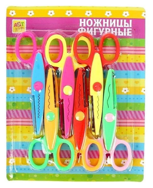 

Ножницы рельефные "Цветик", набор из 6-ти шт