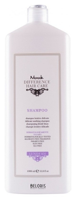 Шампунь успокаивающий для чувствительной кожи головы Ph 5,2 Leniderm Shampoo Nook DIFFERENCE HAIR CARE