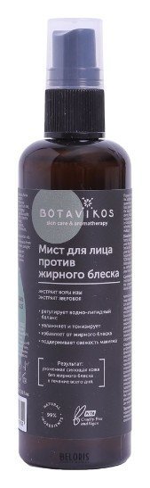 Мист для комбинированной, жирной и проблемной кожи лица против жирного блеска Intense SOS oil control facial mist Botavikos Функциональная INTENSE S.O.S.