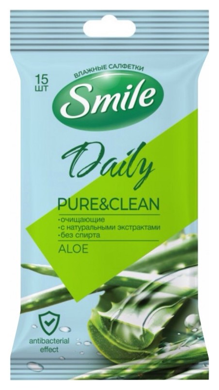 

Салфетки влажные очищающие Aloe
