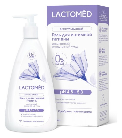 Гель для интимной гигиены Деликатный ежедневный уход Lactomed