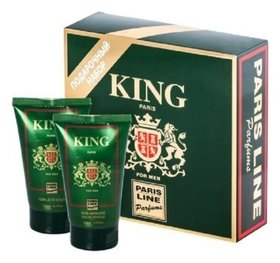 Набор мужской King Гель для бритья + Гель-бальзам после бритья Paris Line Parfums