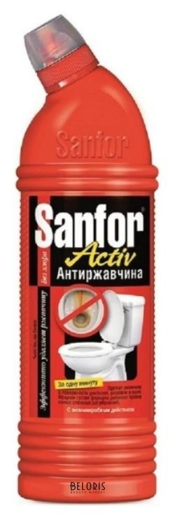 Средство для ванной и туалета Антиржавчина Sanfor Аctive