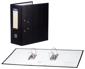 Папка-регистратор с двумя арочными механизмами (До 800 листов), покрытие пвх, 125 мм, черная 