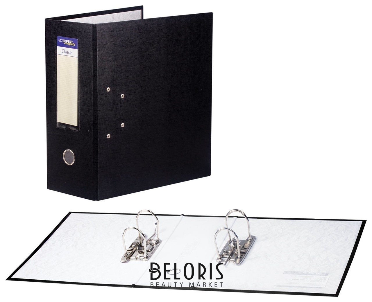 Папка-регистратор с двумя арочными механизмами (До 800 листов), покрытие пвх, 125 мм, черная NNB