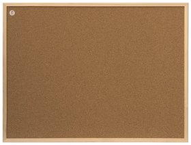 Доска пробковая для объявлений 80x60 см, деревянная рамка, 2х3 Eco, (Польша), Tc86/c 2x3