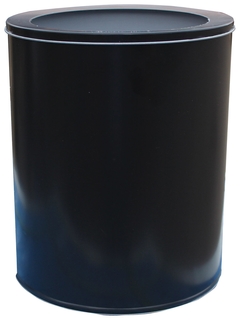 Корзина металлическая для мусора титан, 16 литров, цельная, черная, оцинкованная сталь, 416 