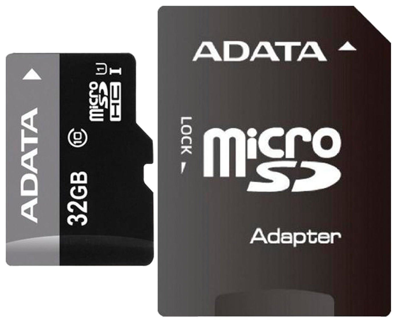 Карта памяти Micro Sdhc, 32 GB, A-data Premier, 50 мб/сек. (Class 10), с адаптером, Ausdh32guicl10