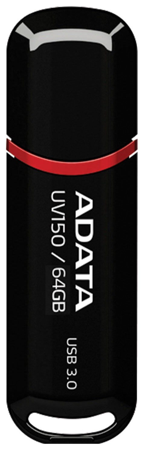 Флеш-диск 64 GB A-data Uv150 USB 3.0, черный, Auv150-64g-rbk