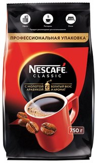 Кофе растворимый Nescafe "Classic", 750 г, мягкая упаковка, 11623339 Nescafe