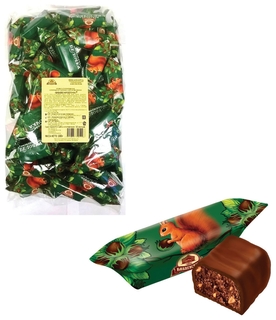 Конфеты шоколадные бабаевский "Белочка", 1000 г, пакет, бб11385 Бабаевский