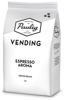 Кофе в зернах Paulig (Паулиг) "Vending Espresso Aroma", натуральный, 1000 г, вакуумная упаковка, 16377 Paulig