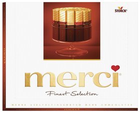 Конфеты шоколадные из темного шоколада Merci Merci