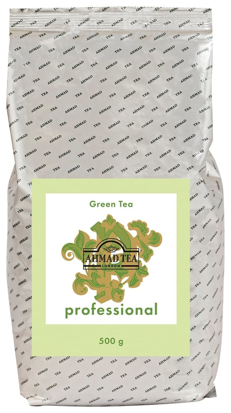 Чай Ahmad (Ахмад) "Green Tea" Professional, зеленый, листовой, пакет, 500 г, 1594 Ahmad Tea