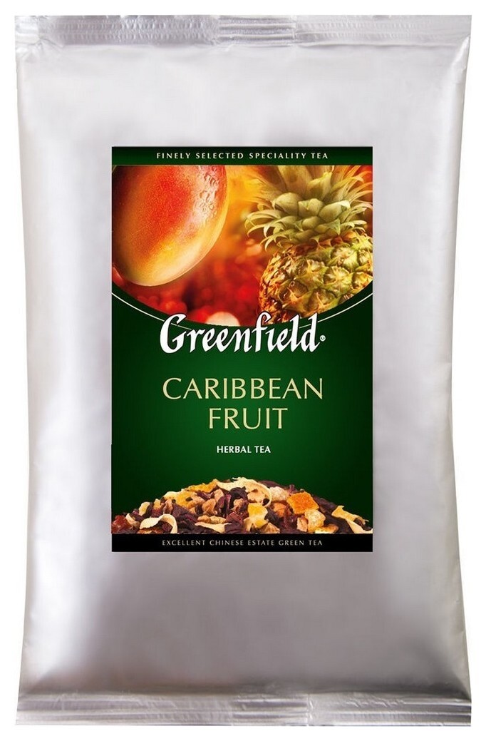 Чай листовой с ароматом тропических фруктов Caribbean Fruit  Greenfield