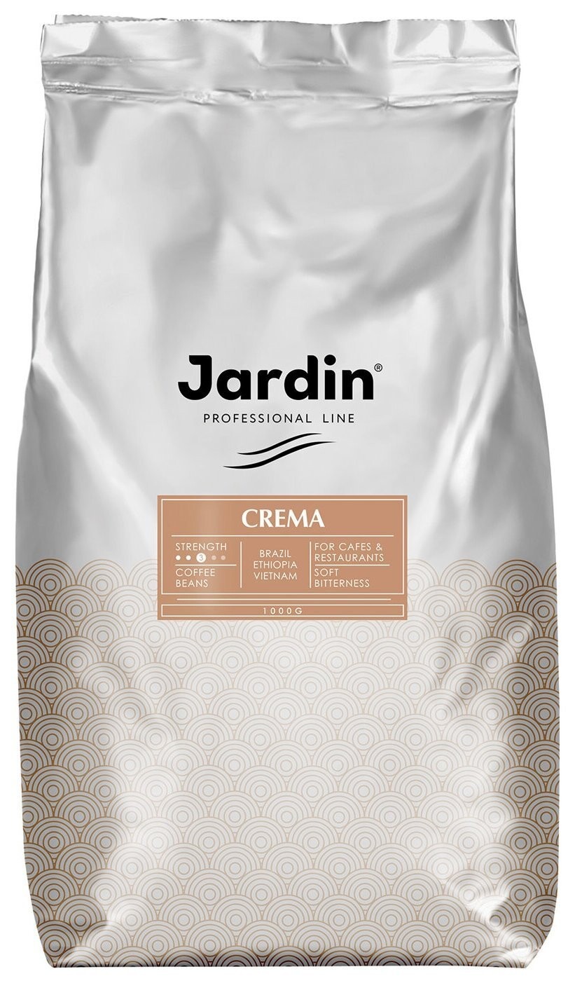 Кофе в зернах Jardin (Жардин) "Crema", натуральный, 1000 г, вакуумная упаковка, 0846-08  Jardin