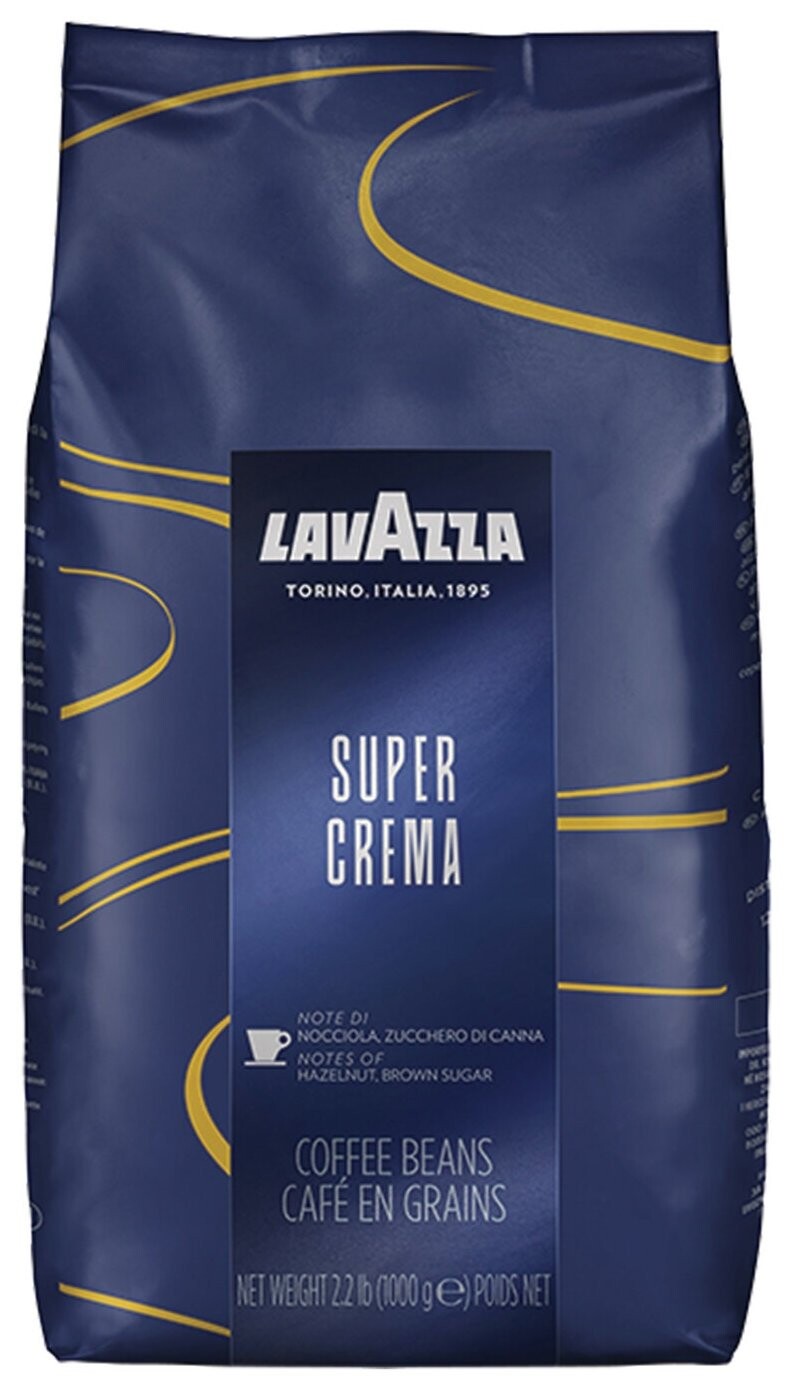 Кофе в зернах Lavazza "Espresso Super Crema", 1000 г, вакуумная упаковка, 4202  Lavazza