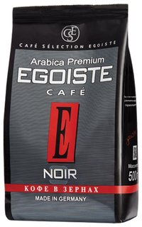 Кофе в зернах Egoiste "Noir", натуральный, 500 г, 100% арабика, вакуумная упаковка, 10229 Egoiste