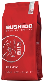Кофе в зернах Bushido "Red Katana", натуральный, 1000 г, 100% арабика, вакуумная упаковка, Bu10004007 Bushido
