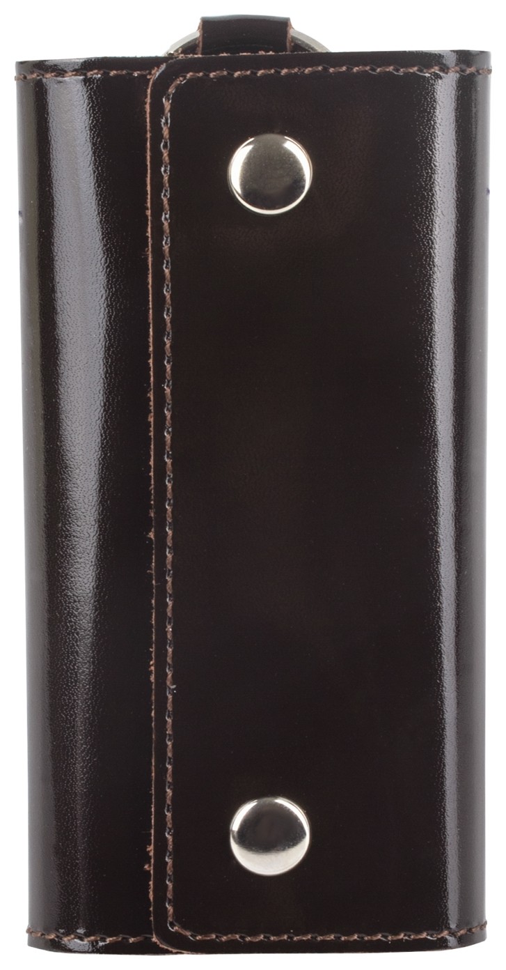 Футляр для ключей Befler "Classic", натуральная кожа, две кнопки, 60x110х15 мм, коричневый, Kl.3.-1 Befler
