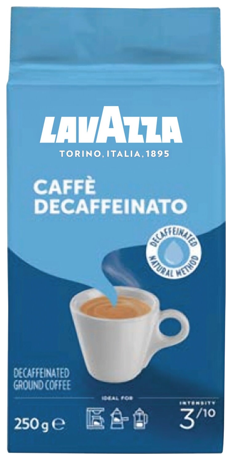 Кофе молотый Lavazza "Caffe Decaffeinato", без кофеина, 250 г, вакуумная упаковка, 1000  Lavazza