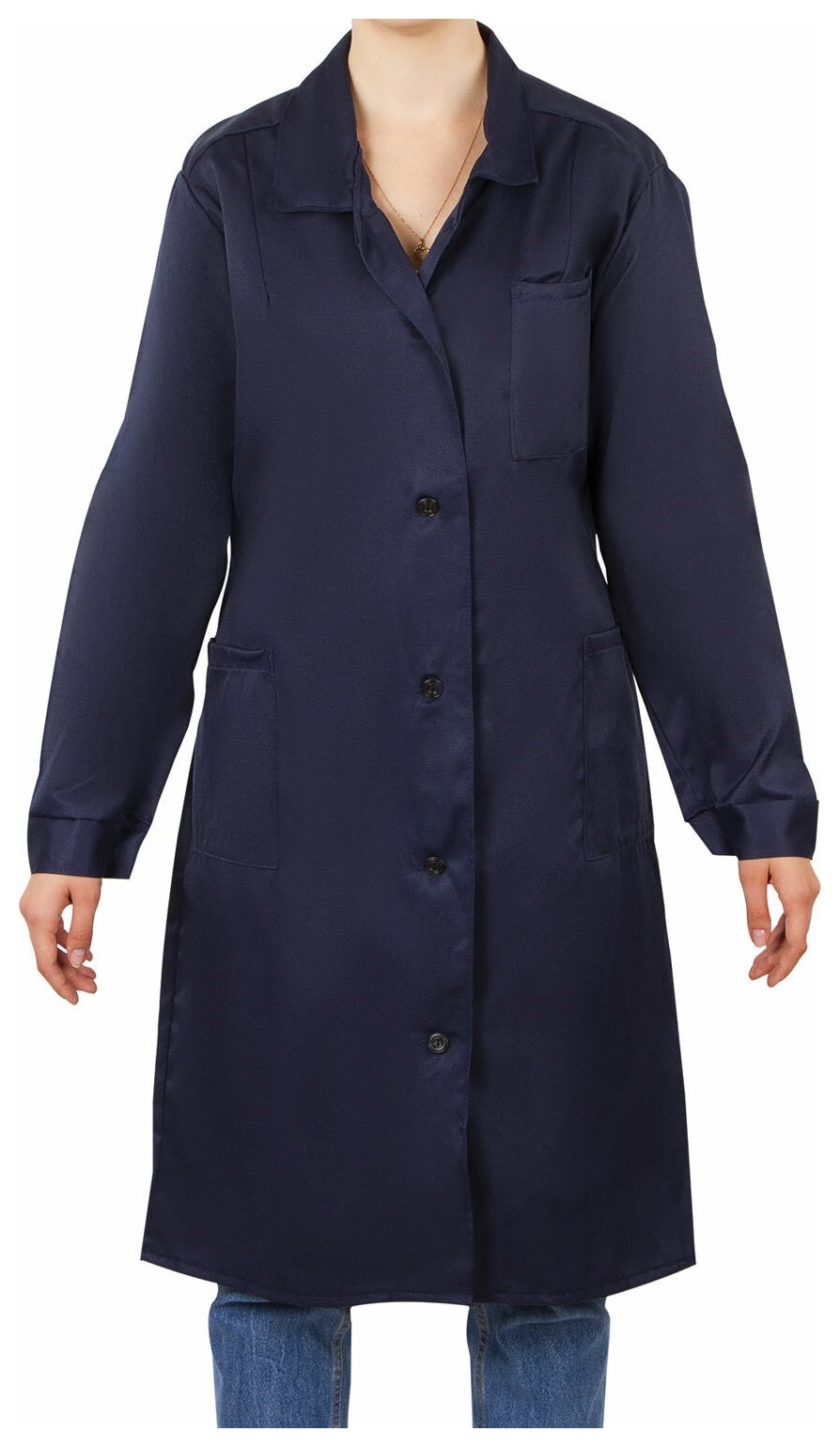 

Халат технолога женский синий, смесовая ткань, размер , рост 170-176, плотность ткани 200 г/м2, 610782