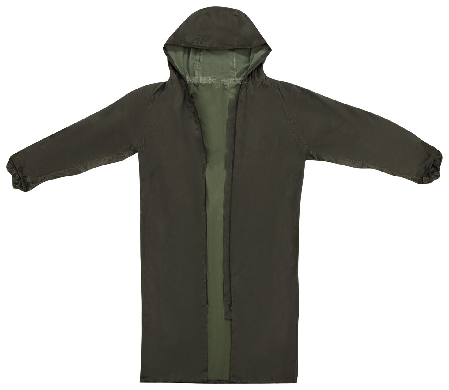Плащ-дождевик цвета хаки на молнии многоразовый с ПВХ покрытием, размер 52-54 (Xl), рост 170-176, грандмастер, 610847  Грандмастер