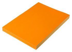 Бумага А4, 100 листов, 80 г/м, самоклеящаяся, флуоресцентная, оранжевая Calligrata