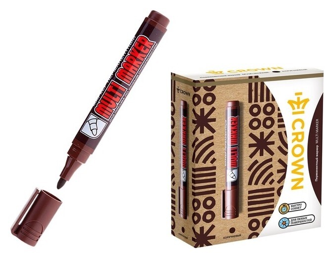 Маркер перманентный 3.0 мм Crown Multi Marker коричневый  Crown