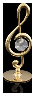 Сувенир «Скрипичный ключ», 3,2×3,2×8 см, с кристаллом сваровски Swarovski Elements