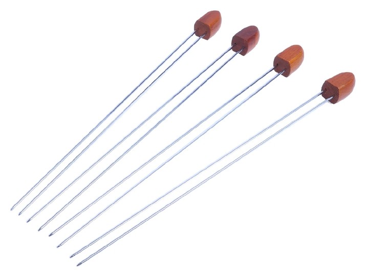 

Шампуры двойные с деревянными ручками, длина 38 см, 4 штуки