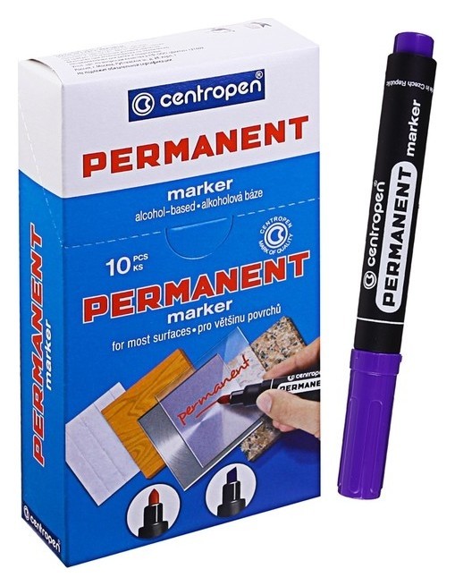 

Маркер перманентный Centropen 8566, 2.5 мм, фиолетовый