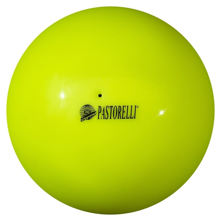 Мяч гимнастический Pastorelli New Generation, 18 см, Fig, цвет жёлтый флуоресцентный