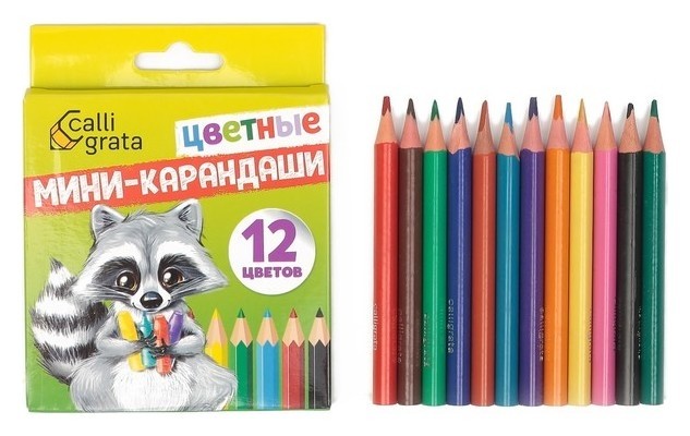 

Карандаши 12 цветов, мини