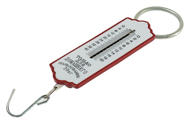 Весы механические Luazon, безмен, 20 кг, цена деления 500 г  LuazON Home