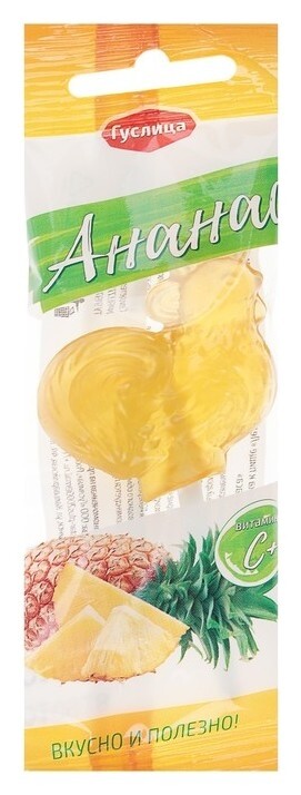 Леденец «Петушок» с витамином С со вкусом ананаса, 17 г Гуслица