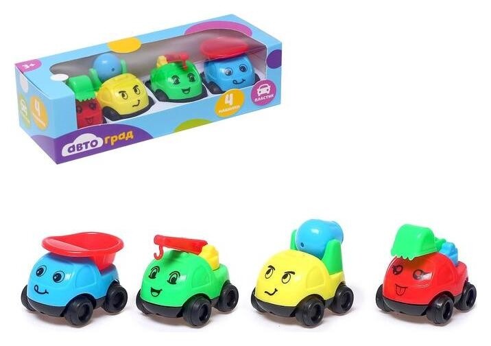 Машинки детские, набор 4 шт.  Автоград