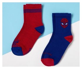 Набор носков "Человек-паук" 2 пары, красный/синий, 16-18 см Marvel Comics