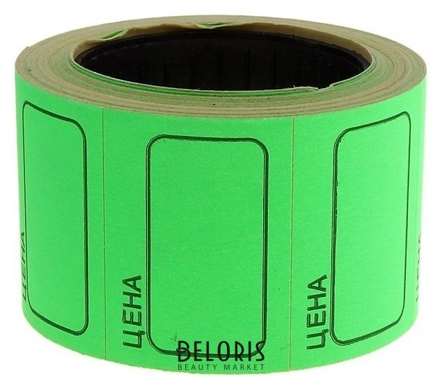 Набор из 6 роликов, в 1 ролике 200 штук, ценники самоклеящиеся, 25 х 35 мм, зелёные Calligrata