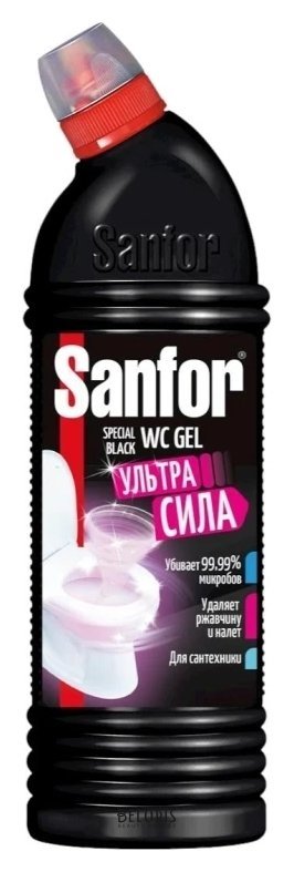 Средство для чистки и дезинфекции Speсial black Sanfor WC gel