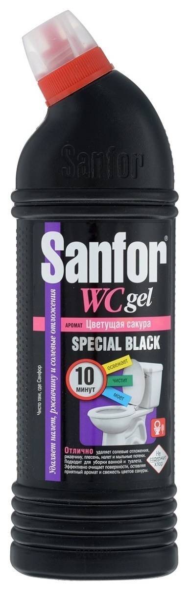 Средство для чистки и дезинфекции Speсial black Sanfor WC gel
