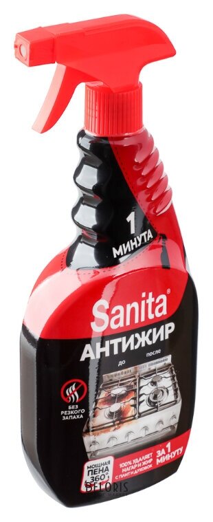 Спрей для кухни чистящий Антижир 1 минута Sanita