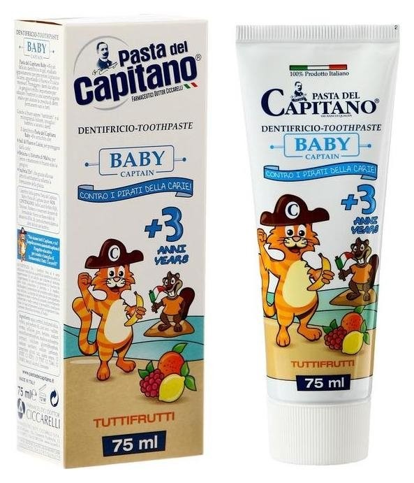 

Зубная паста Pasta Del Capitano детская 3+ "Тутти-фрутти", 75мл